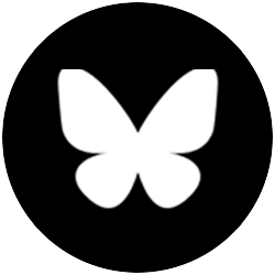 bluesky logo black circle 250px