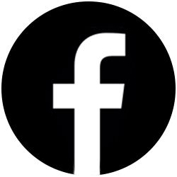 facebook logo black circle 250px