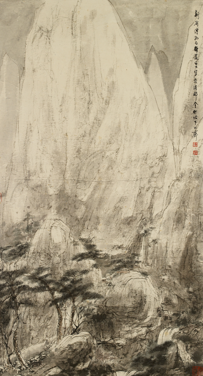 Fu Baoshi, Stream and Mountain after Snow, 1947. Ink and colour on paper © Ashmolean Museum EA2015.100