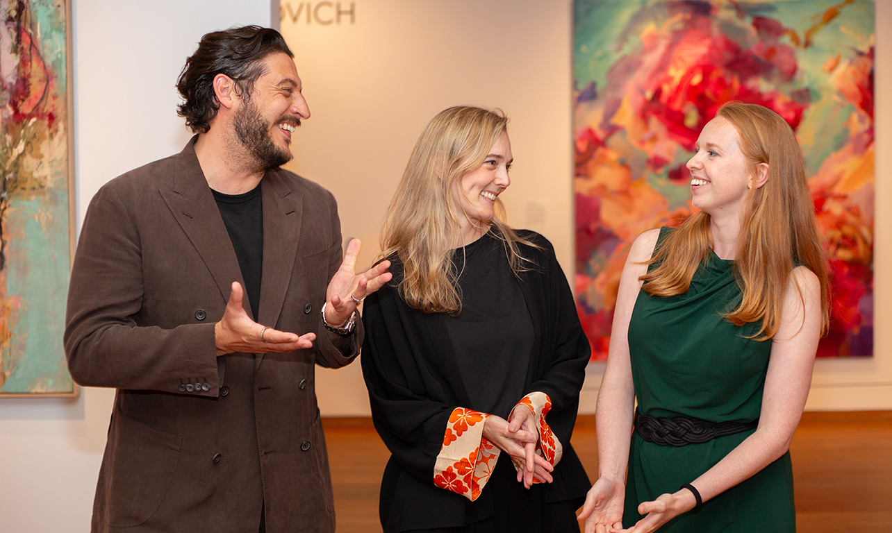 Artists and curator at the Ashmolean Now exhibition preview Artists and curator at the Ashmolean Now exhibition preview