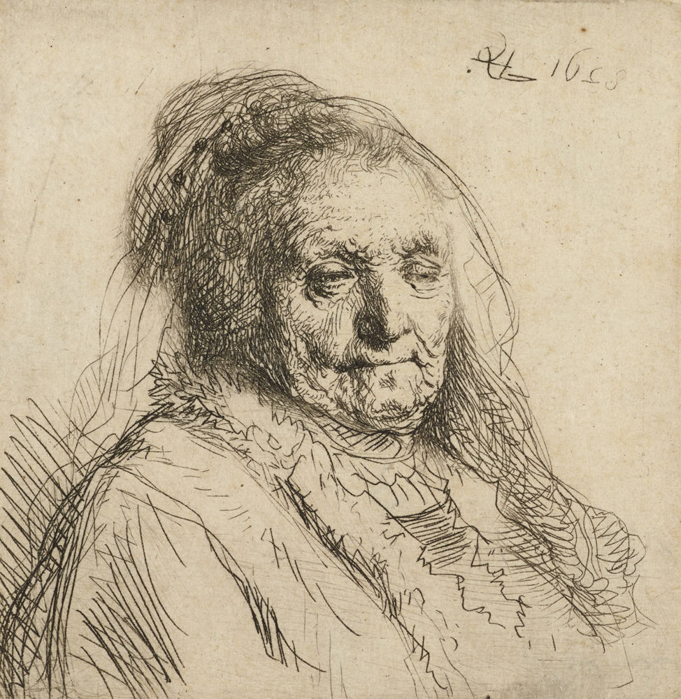 2020 Young Rembrandt Exhibition – Rembrandt, The artist’s mother, head and bust © Ashmolean Museum
