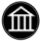 An image depicting a museum building on a black circle