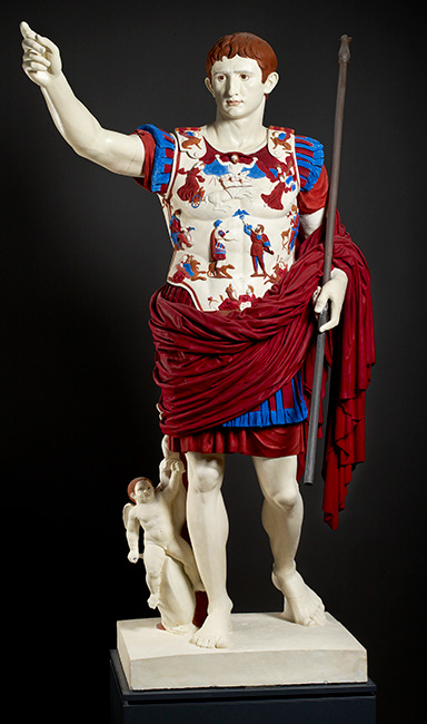 Augustus painted cast sculpture Augustus painted cast sculpture