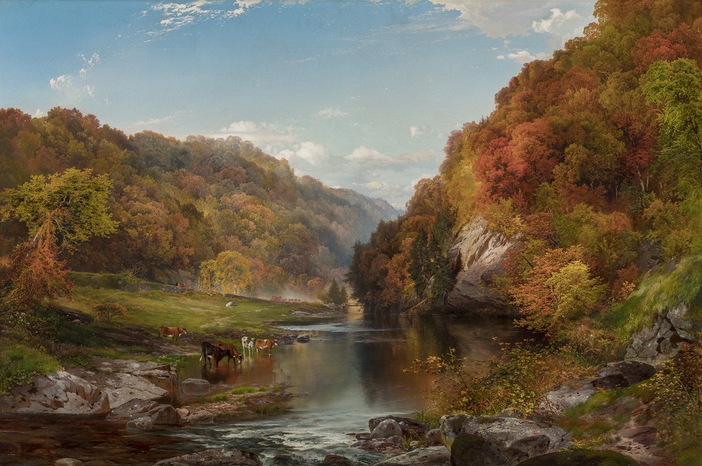 Thomas Moran, Autumn Landscape, the Wissahickon, 1864 – On loan from the Terra Foundation
