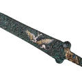 Bronze dagger with an inlaid decoration of a winged griffin