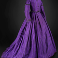 Stunning vivid Lady’s day dress, England, in aniline-purple silk, about 1865–70