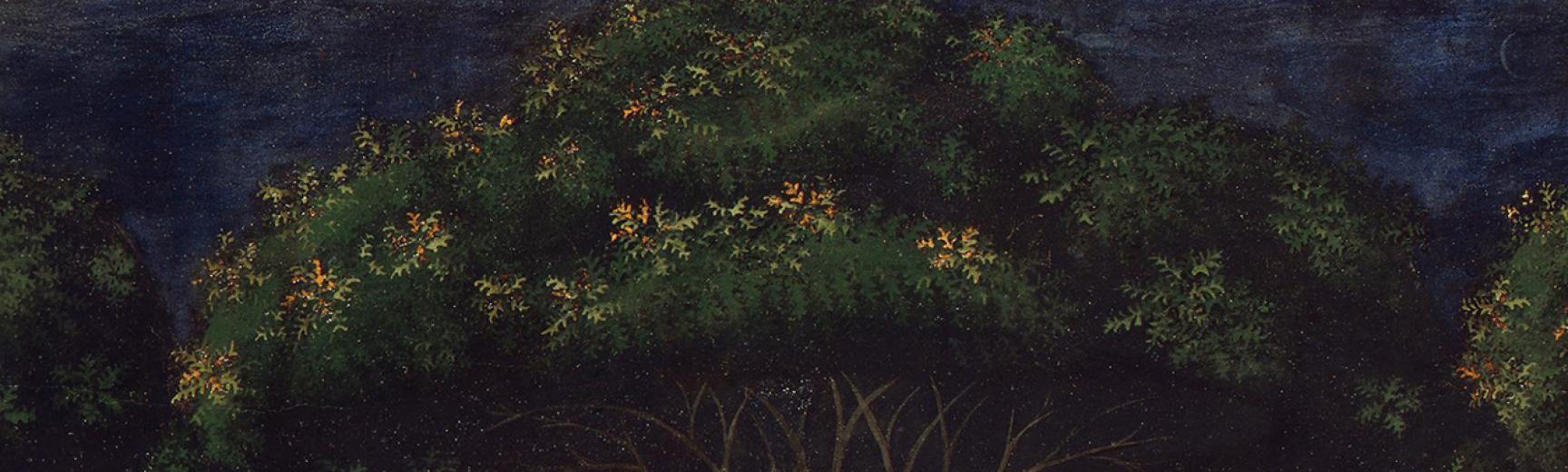 The Hunt in the Forest by Uccello detail