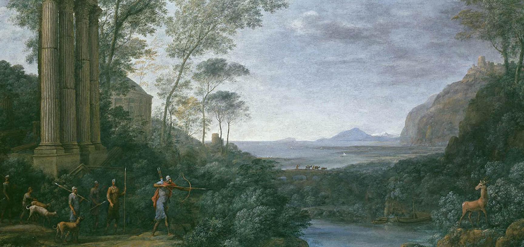 Landscape with Ascanius shooting the Stag of Sylvia by Claude Lorrain (detail)