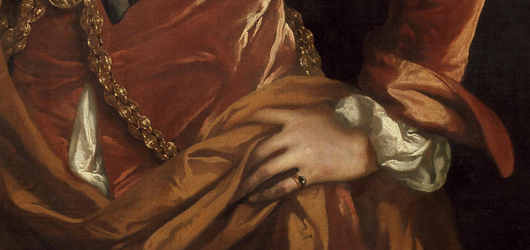 Portrait of Elias Ashmole by John Riley (detail)