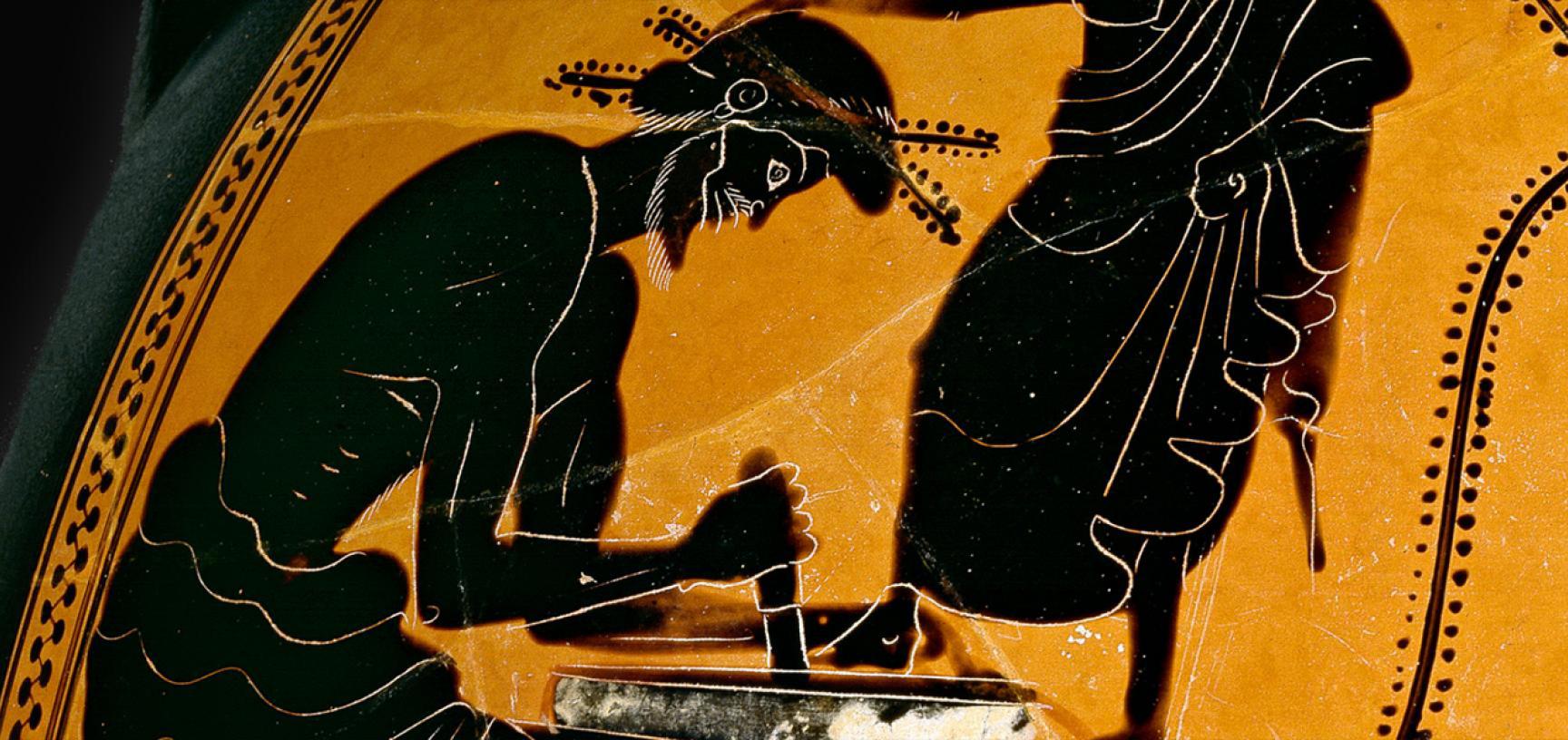 SHOEMAKER VASE (detail) from the Ashmolean collections