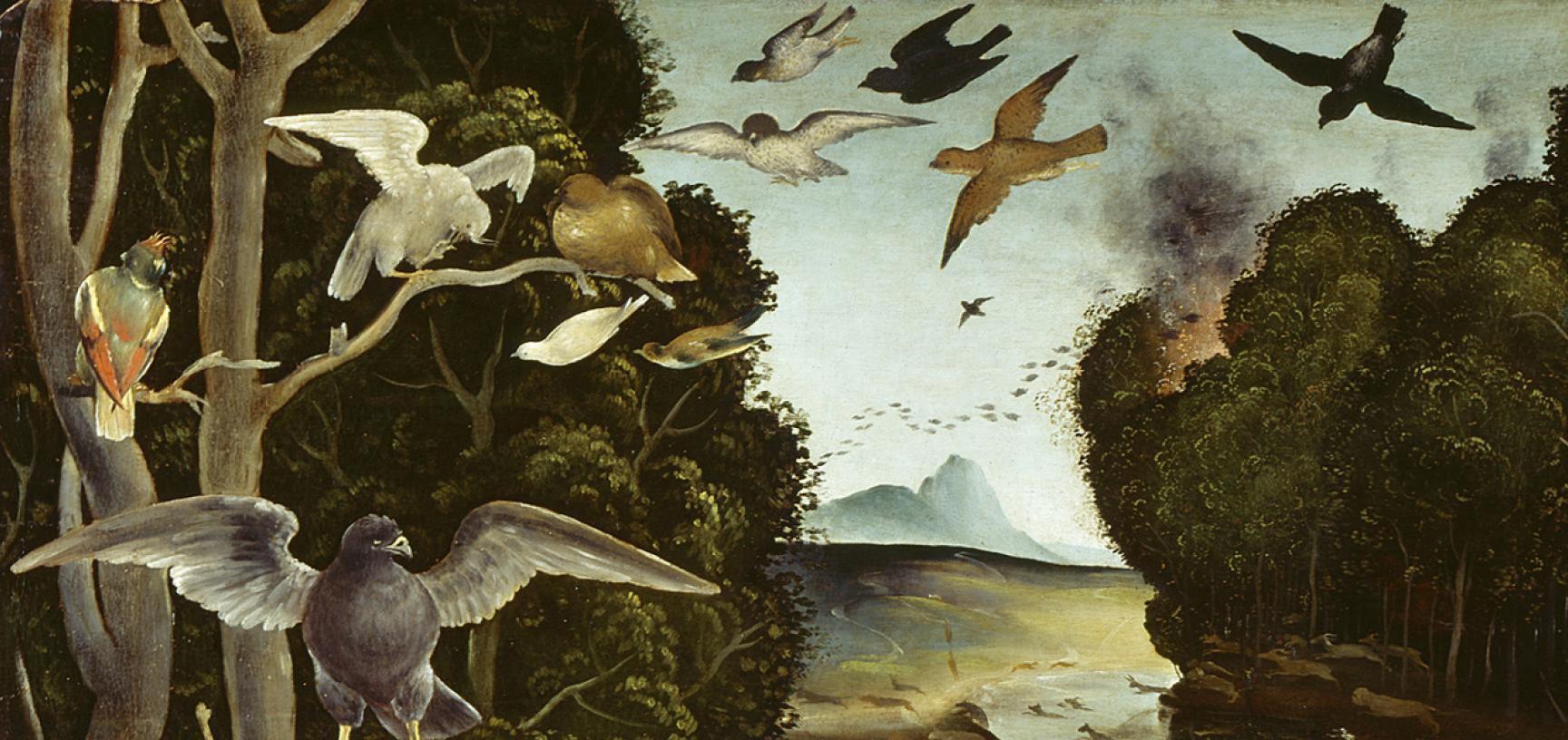 The Forest Fire (detail) by Piero di Cosimo