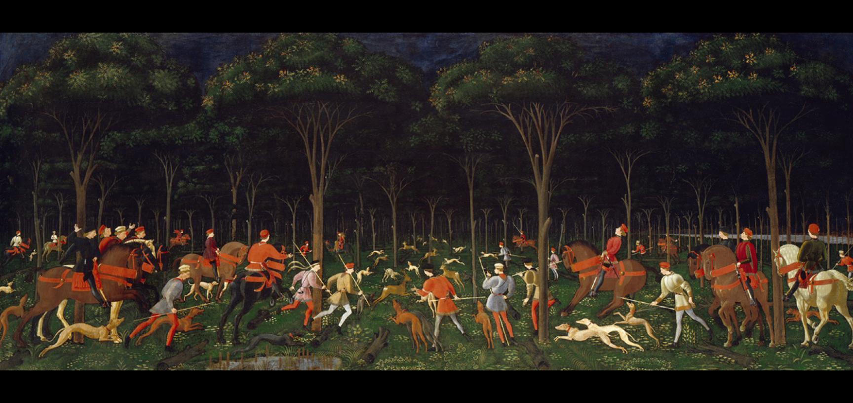 The Hunt in the Forest by Uccello