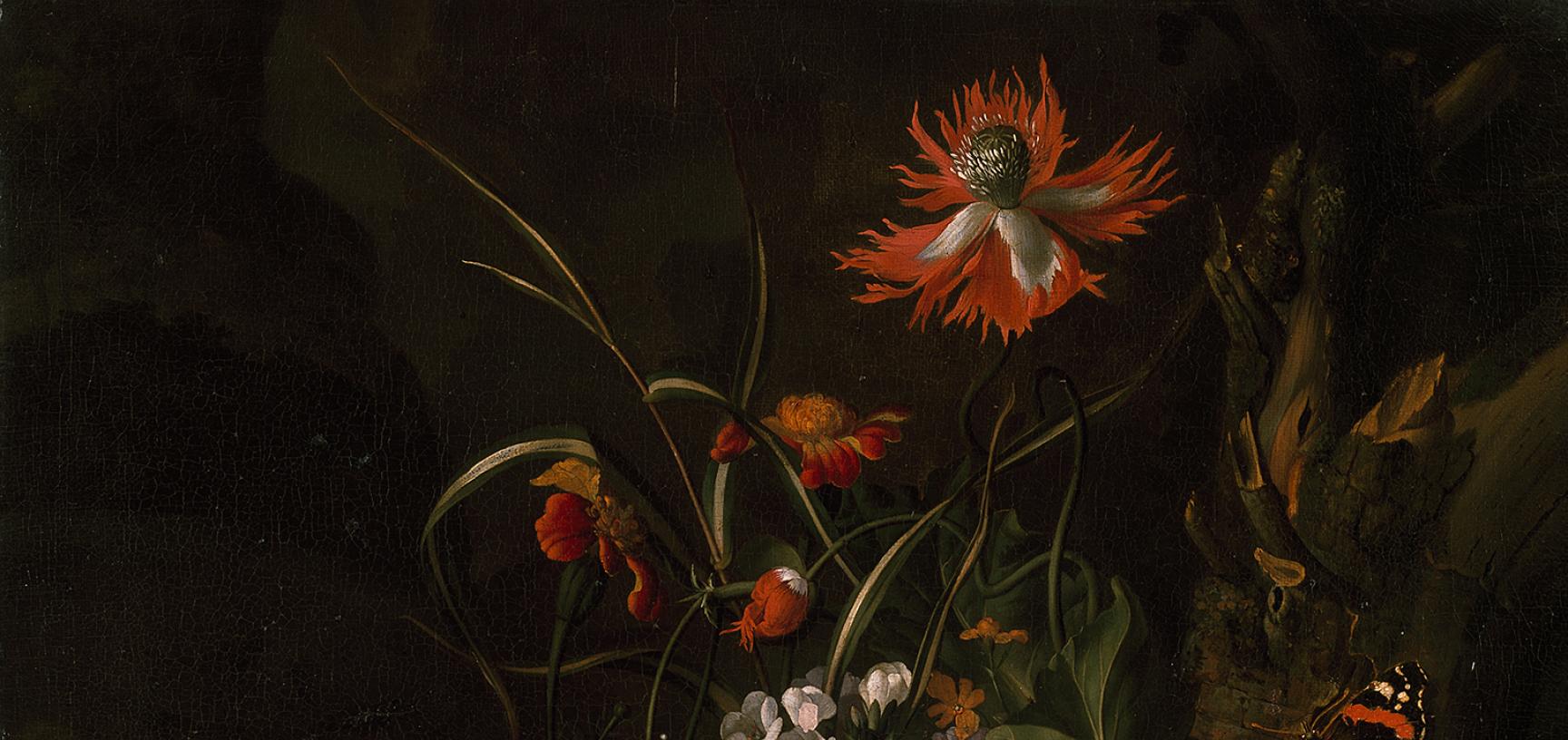 A 'Forest Floor' Still Life of Flowers by Rachel Ruysch