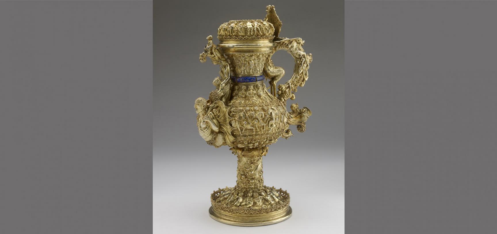 PORTUGUESE GILT EWER from the Ashmolean collections