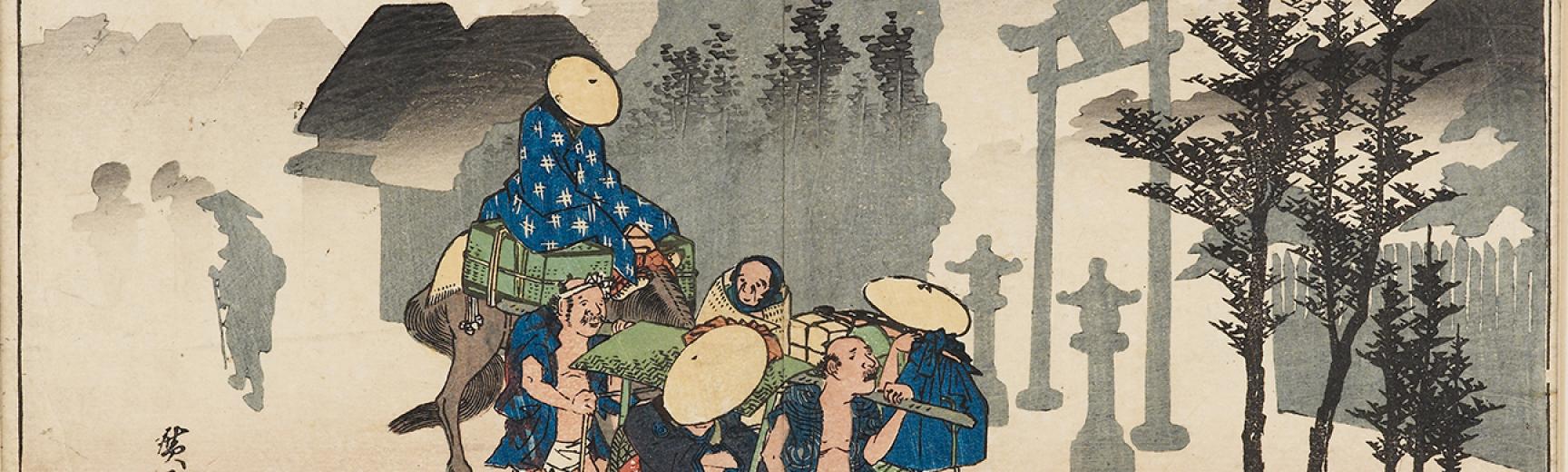 Morning Mist at Mishima, Hiroshige