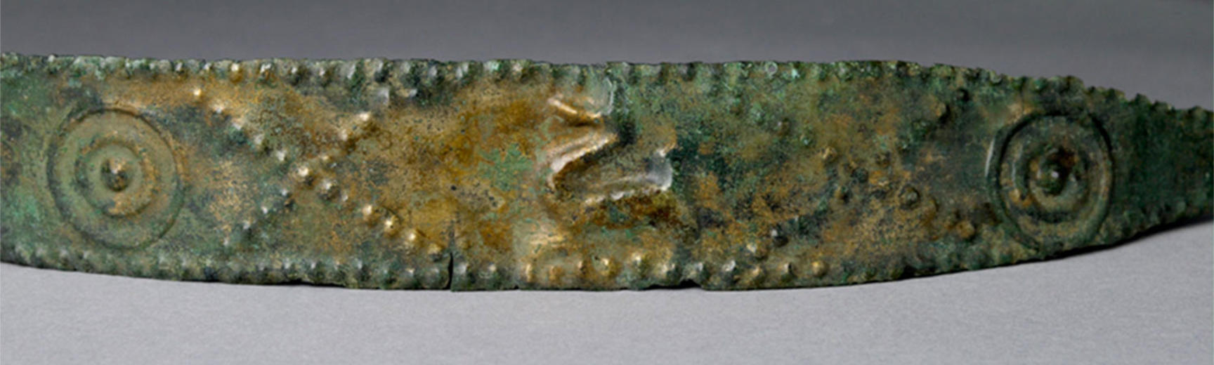 Decorative bronze belt, Bronze Age, Iron Age, Ornamented, Hallstatt Austria, Sir John Evans