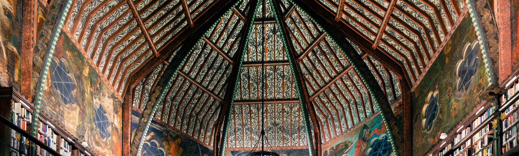 Ceiling of the Oxford Union, decorated by the Pre-Raphaelites