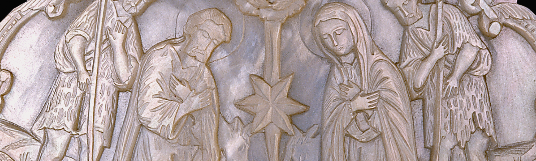 The Nativity on a Carved Pilgrim Souvenir