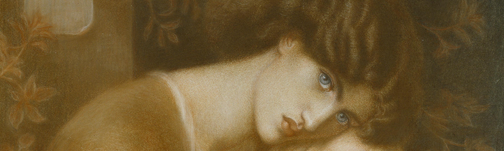 Reverie by Dante Gabriel Rossetti, 1868, one of his 'mythological' portraits of Jane Morris