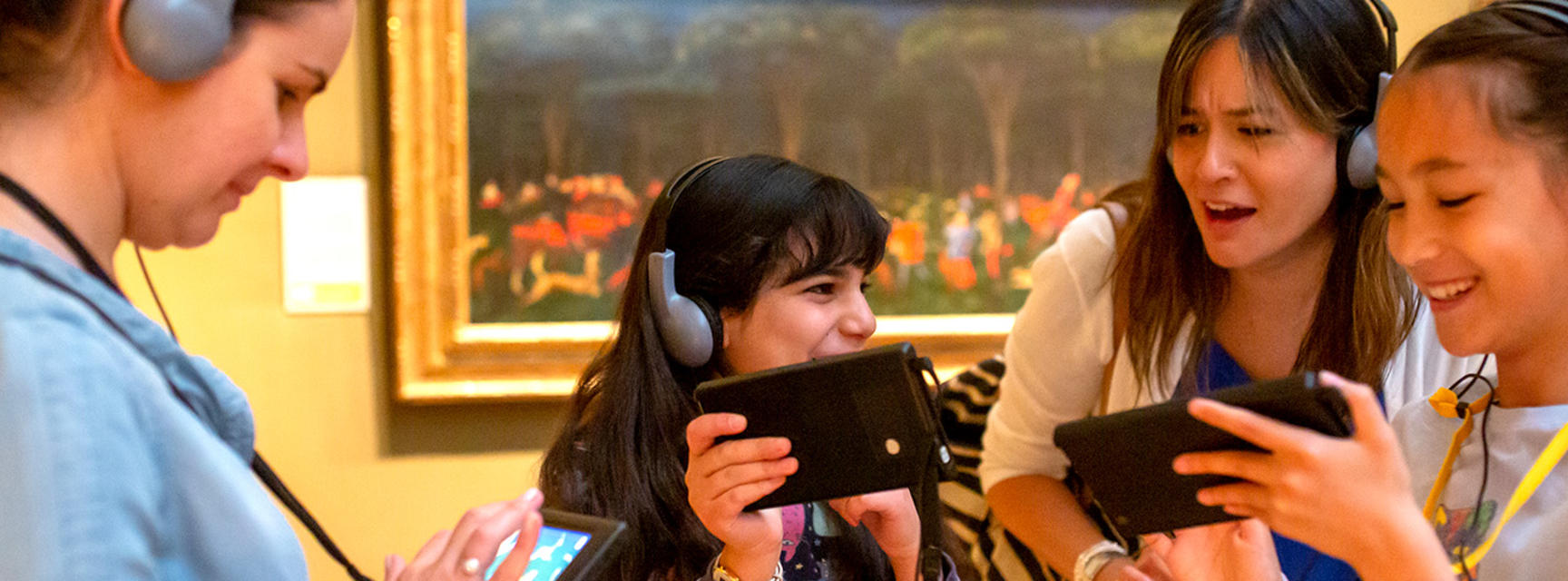 Families doing the Ashmolean Adventure in the summer 2022