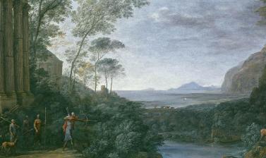 Landscape with Ascanius shooting the Stag of Sylvia by Claude Lorrain (detail)