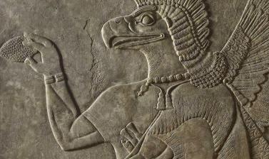 Protective spirit (detail) Nimrud, Iraq from the Ashmolean collections