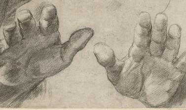 Studies of Two Apostles for the Transfiguration (detail) by Raphael