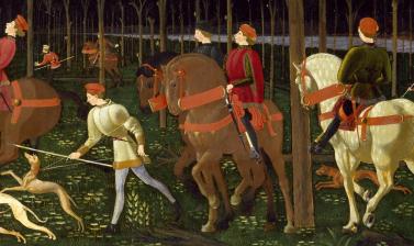 The Hunt in the Forest (detail) by Uccello