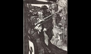 Eric Kennington, Into the Trenches, 1917 © Ashmolean Museum, Presented by the Ministry of Information, WA1919.31.16