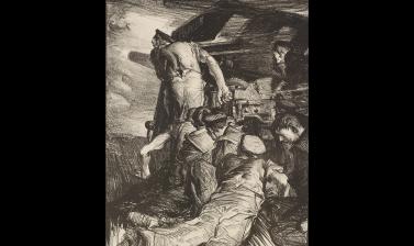 Frank Brangwyn, The Gun, 1917 © Ashmolean Museum, Presented by the Ministry of Information, WA1919.31.24