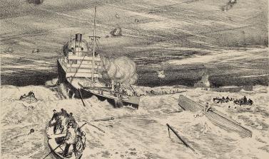 Charles Pears, Place of Safety, 1917 © Ashmolean Museum, Presented by the Ministry of Information, WA1919.31.66