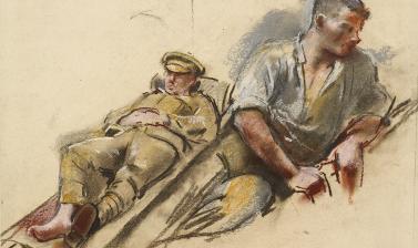 Henry Tonks, Two Wounded Soldiers, c. 1918 © Ashmolean Museum, Presented by Mr and Mrs C.H. Collins Baker, in memory of the artist, WA1937.311