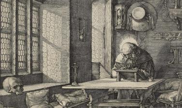 St Jerome in his Study (detail) by Albrecht Dürer 