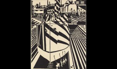 Edward Wadsworth, Liverpool Shipping, 1918 © Ashmolean Museum, Presented by Thomas Balston, WA1954.157.103