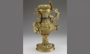 PORTUGUESE GILT EWER from the Ashmolean collections