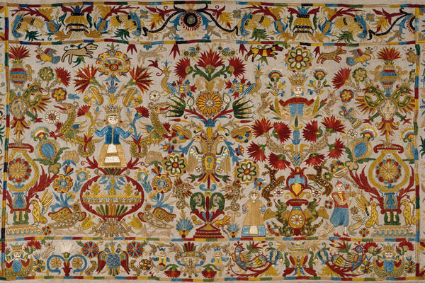 Embroidered cushion cover