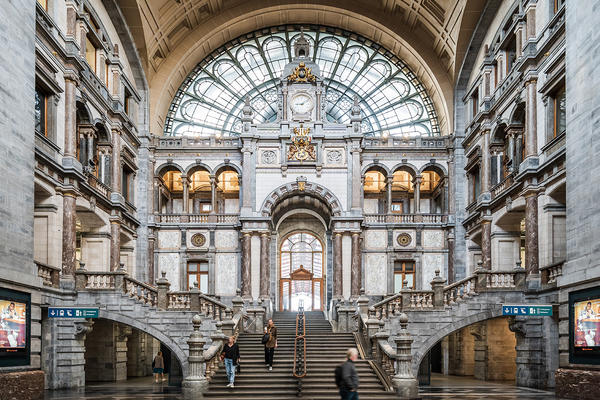 A photograph over the rooftops of Antwerp