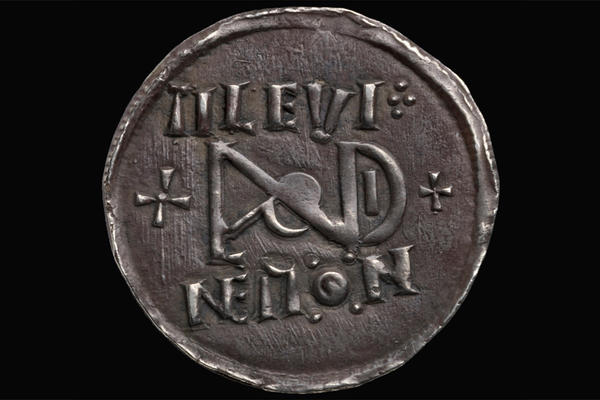 Silver coin inscribed Tilevine Mon