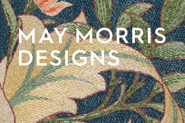 May Morris Designs book cover showing a colour flower and leaves design