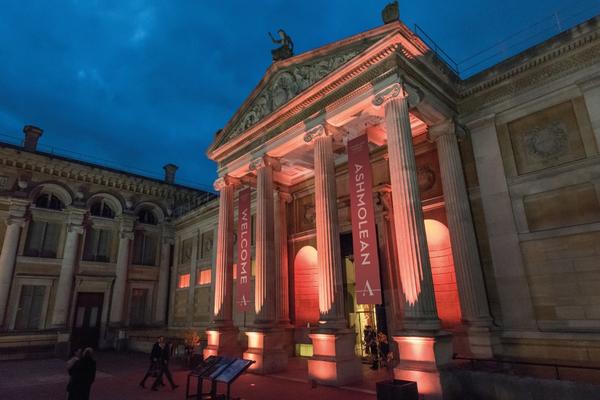 The Museum lit up at night for one of our after hours events