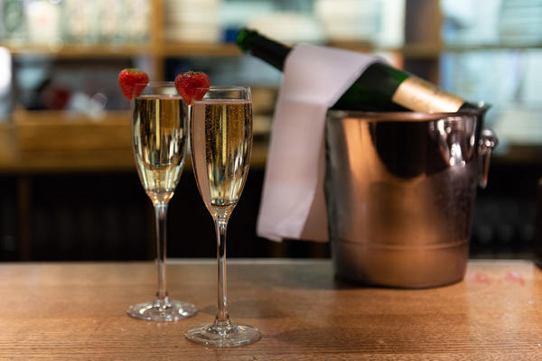 Prosecco served in the Rooftop Restaurant 