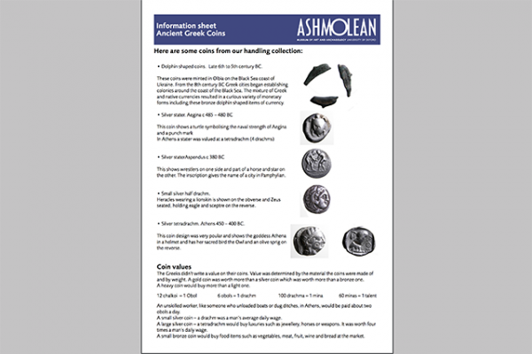 learn pdf information sheet ancient greek coins