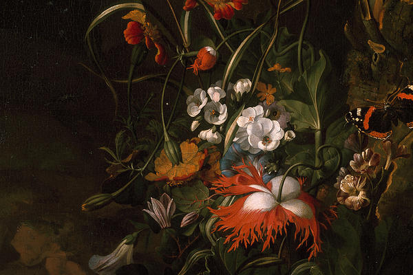 A Forest Floor Still Life of Flowers – by Rachel Ruysch – WA1940.2.64