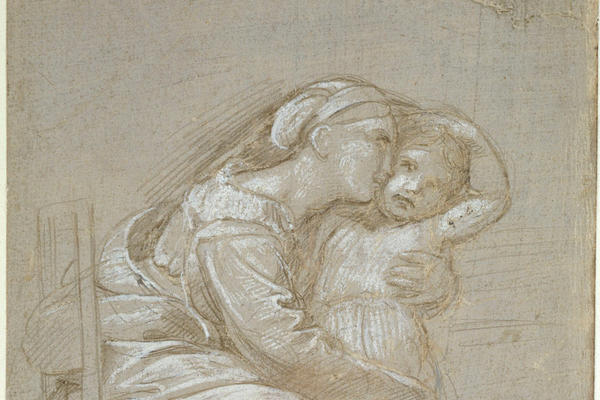 Drawing of mother and child by Raphael