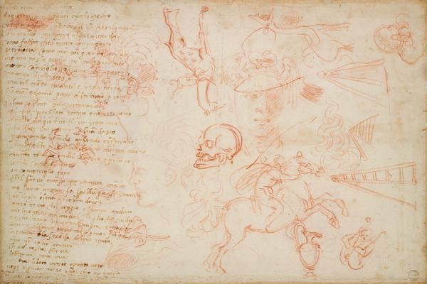 Miscellaneous Sketches and a Poem by Michelangelo 
