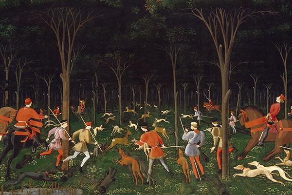 The Hunt in the Forest (detail) by Uccello