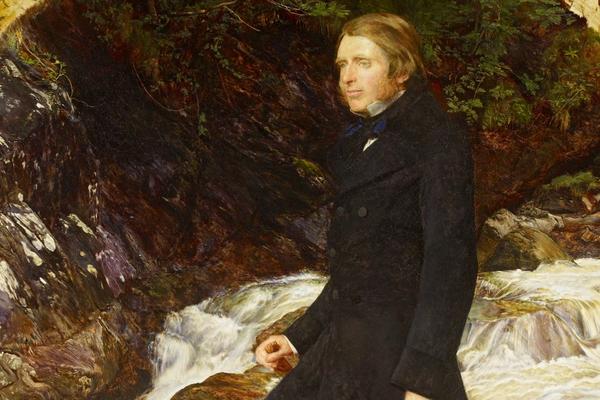 Portrait of John Ruskin standing by the stream at Glenfinlas, John Everett Millais, 1853