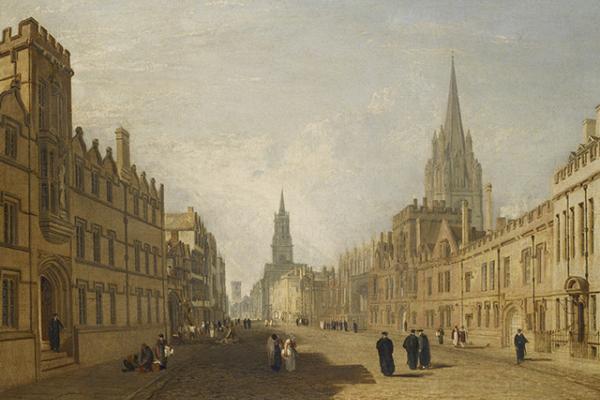 Detail from The High Street Oxford by Turner (1810)