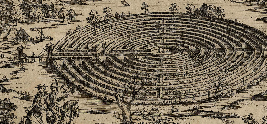 Cochs map of the labyrinth and Crete 