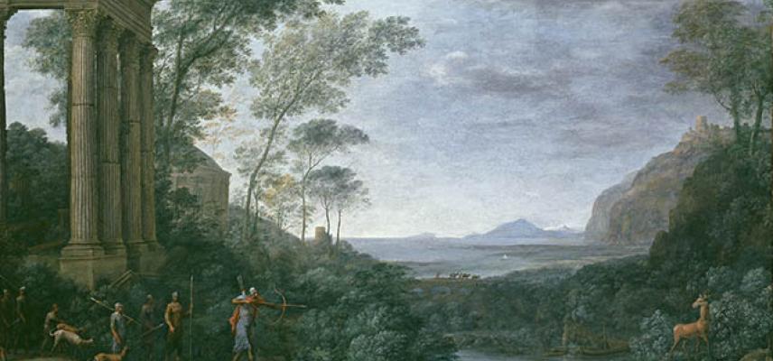 Landscape with Ascanius shooting the Stag of Sylvia (detail) 1681-1682